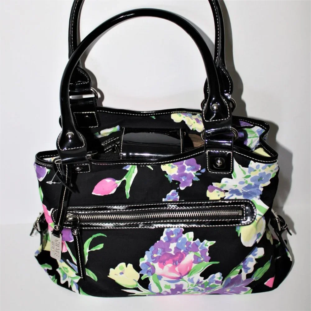 Chaps Multi-color Floral Print Fabric Shoulder Bag - Picture 2 of 8